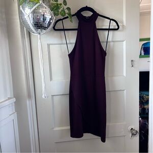 Forever 21 Plum High-Neck Sleeveless Midi Dress